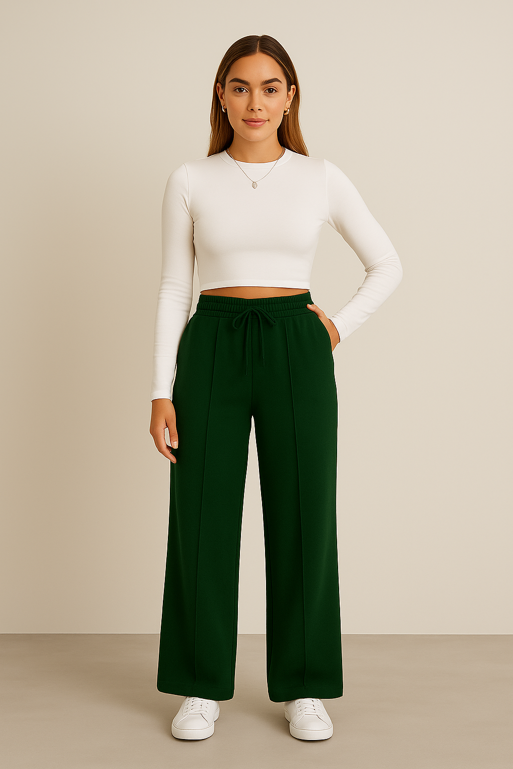 LEAH | DRAWSTRING WIDE-LEG PANTS