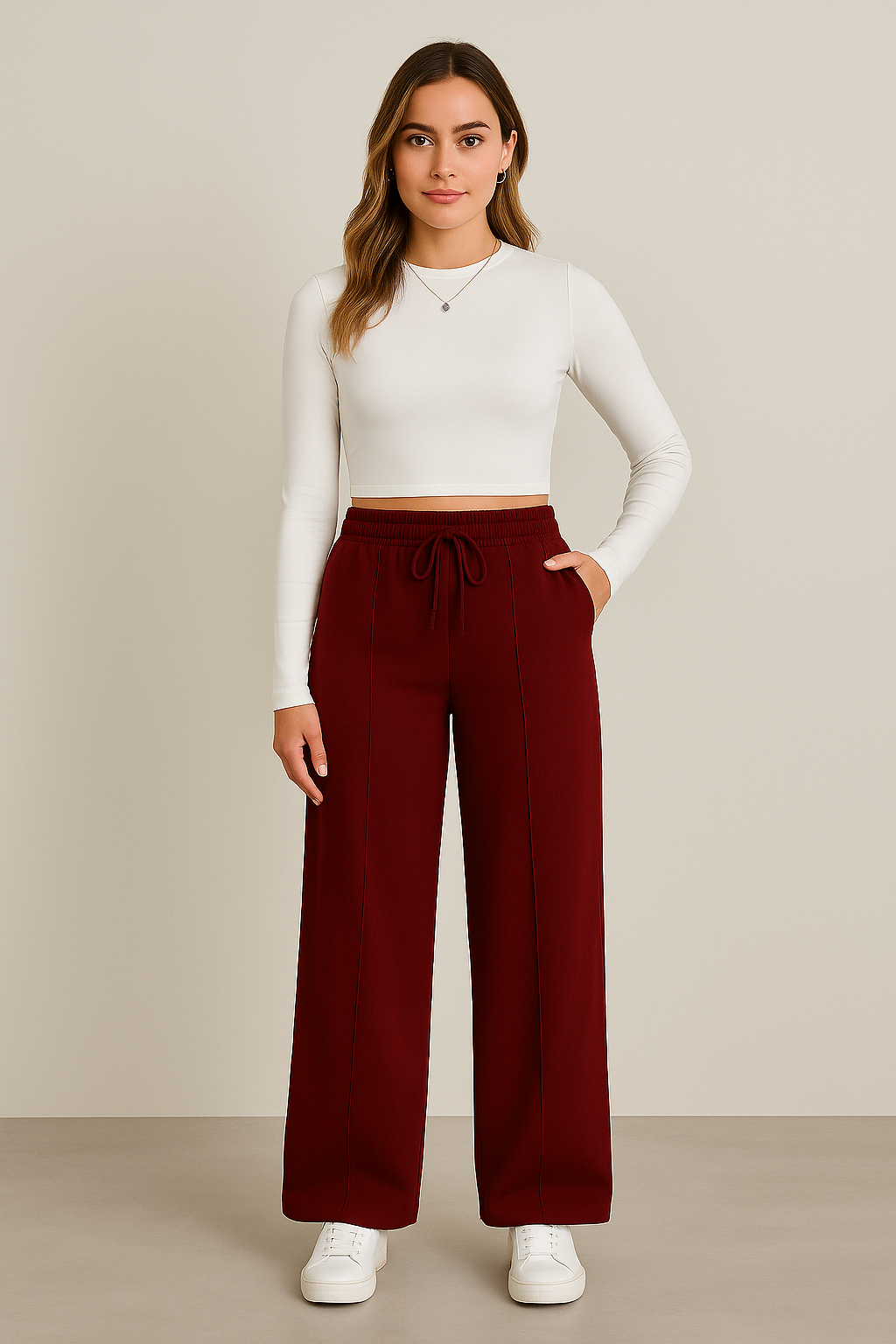 LEAH | DRAWSTRING WIDE-LEG PANTS