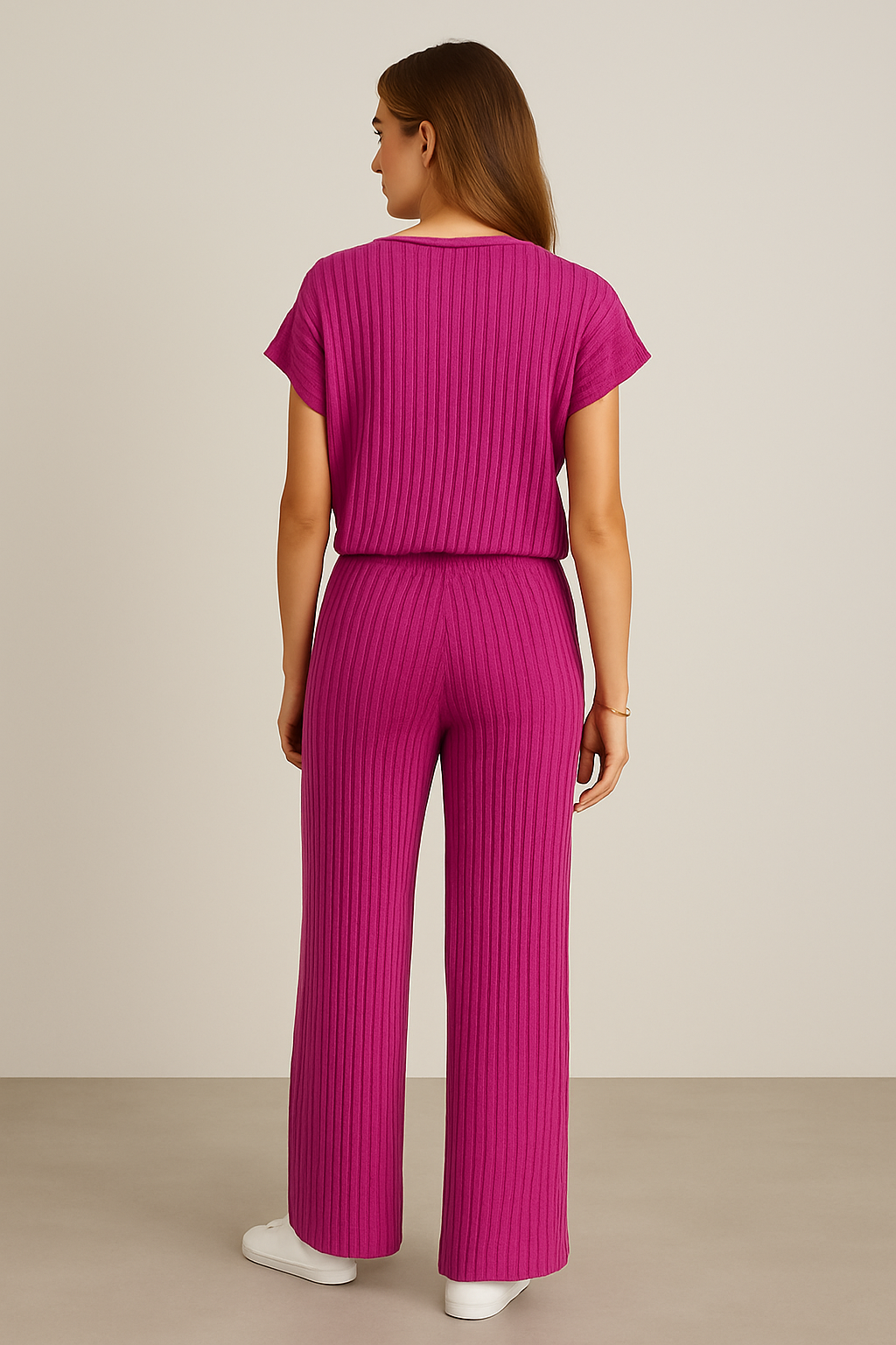 LUCILLE | RIBBED KNIT LOUNGE SET