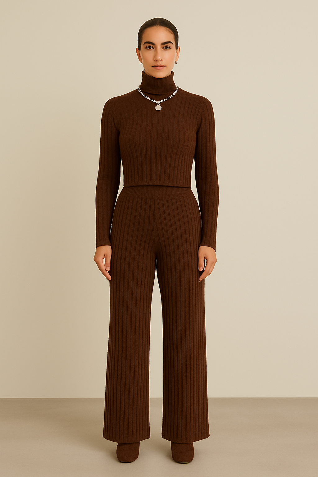 LUCY | RIBBED HIGH-NECK CO-ORD SET