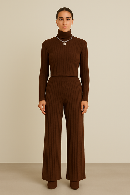 LUCY | RIBBED HIGH-NECK CO-ORD SET