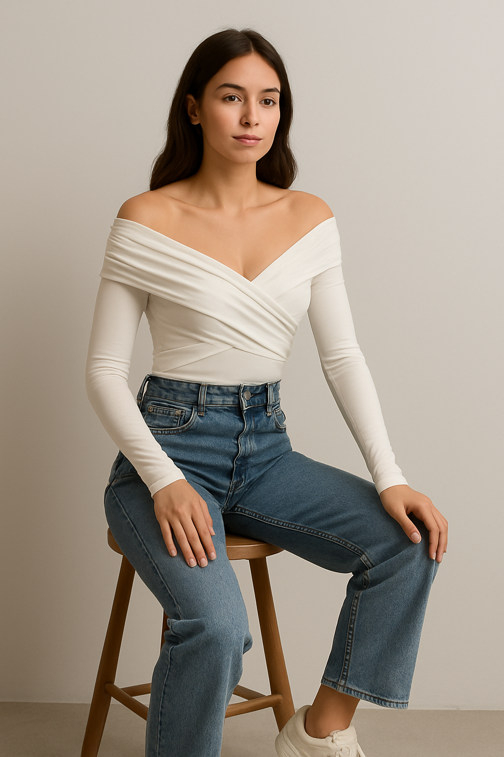 CAROLINE | DRAPED OFF-SHOULDER TOP