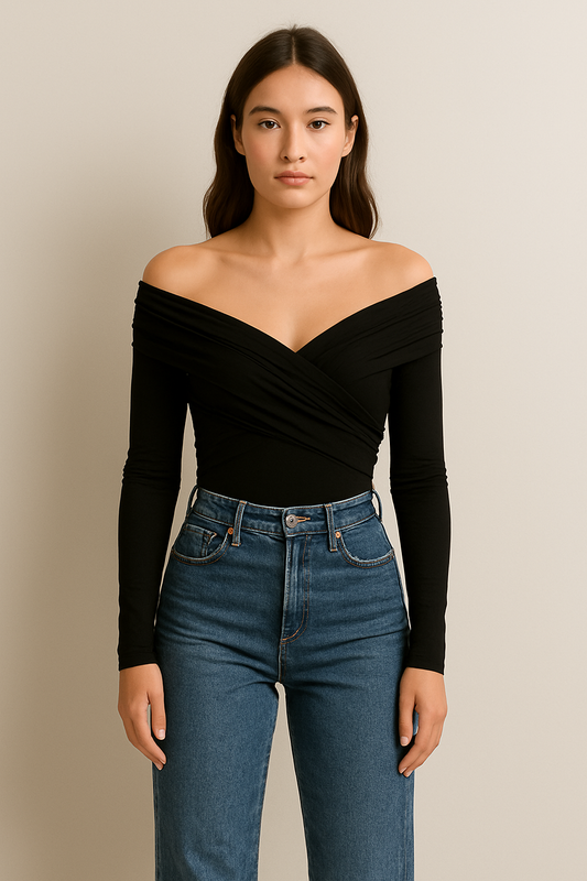 CAROLINE | DRAPED OFF-SHOULDER TOP